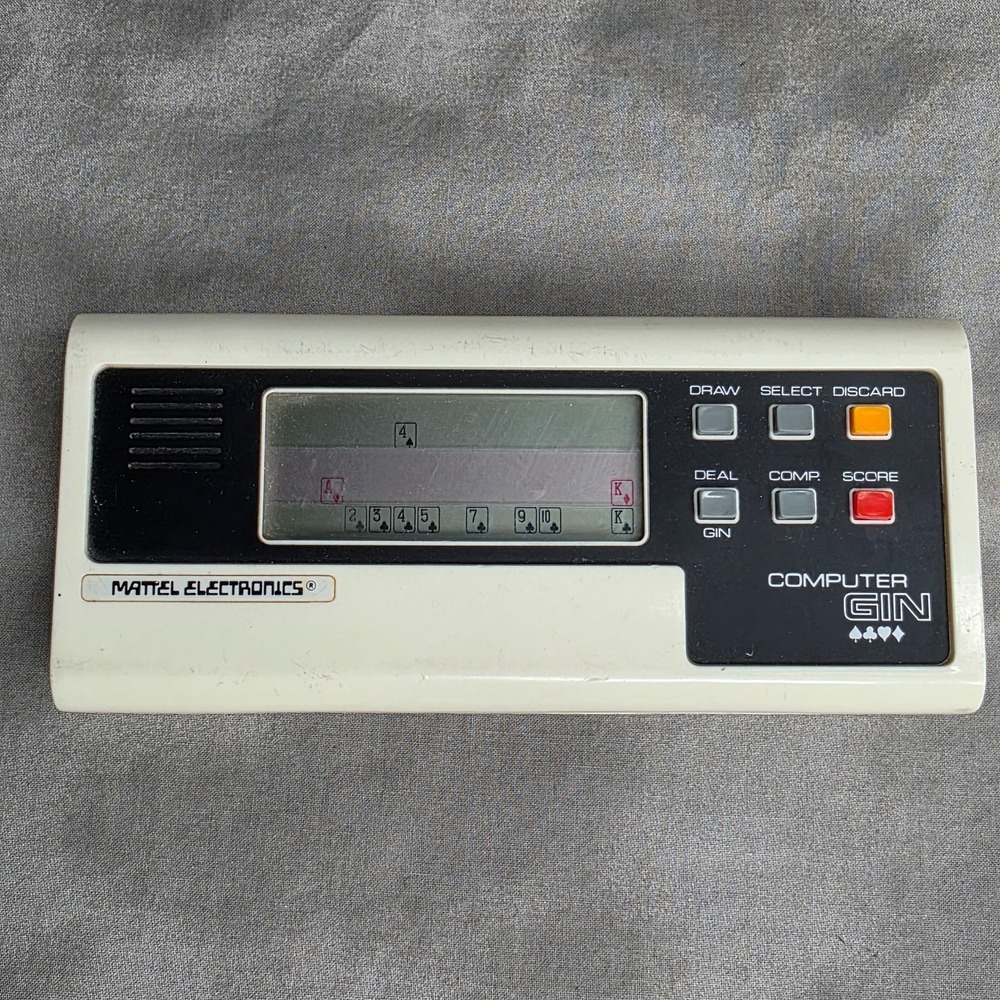 Mattel Electronic Computer Gin Handheld Game Console Vintage TESTED, WORKS